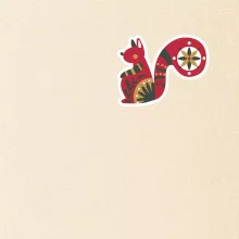 Folklór na prsníku veverička