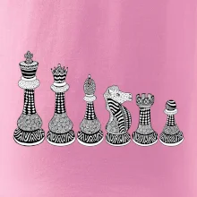 Šachové figúrky v rade - kreslené