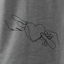 Dve ruky a srdce jedným ťahom