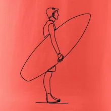 Surfer stojaci jedným ťahom