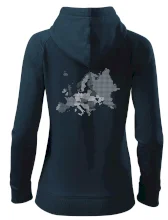 Mapa Európy - srdce v Ukrajine