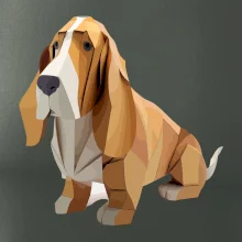 Baset zlepený z papiera