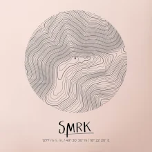 Smrk - vrstevnice v kruhu