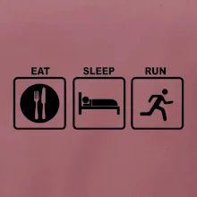 Eat sleep run štvorce