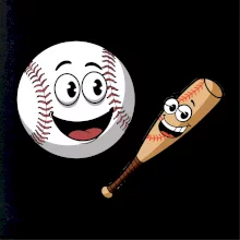 Parové tričko - baseballová raketa a loptička