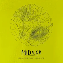 Mikulov - vrstevnice v kruhu