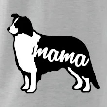 Border kolie mama obrys