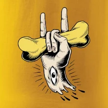 Rocková ruka kosť a oko Rocková ruka kosť a oko