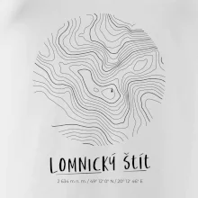 Lomnický štít - vrstevnice v kruhu