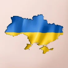 Ukrajina vlajka mapa