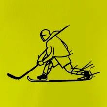 Kreslený hokejista tučnou fixkou