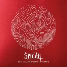 Špičák - vrstevnice v kruhu