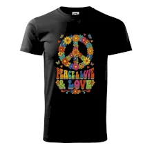 Peace and love - na výšku s květy