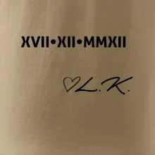 Dátum výročia a iniciály