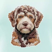 Lagotto romagnolo vyšívaná hlava