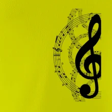 Husľový kľúč a noty