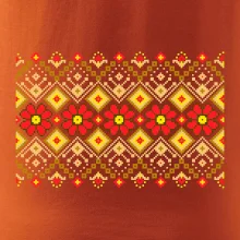 Ukrajinský vzor - Červené kvety