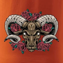 Hlava barana s ružami