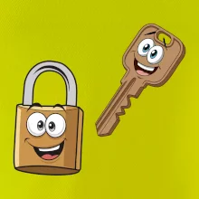 Parové tričká - Zámok a kľúč