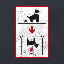 Tričko pre odporcov sraní na chodníku