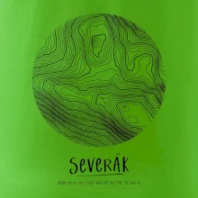 Severák - vrstevnice v kruhu