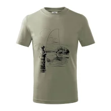 Kreslený rybár s podberákom