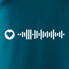 Zamilovaný Spotify kód na prsníku