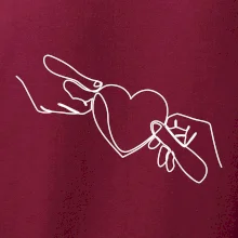 Dve ruky a srdce jedným ťahom