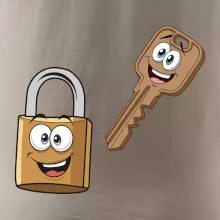 Parové tričká - Zámok a kľúč