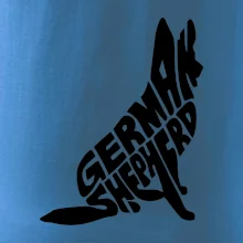 Nemecký ovčiak sediaci napis Nemecký ovčiak sediaci napis