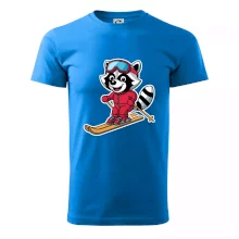 Mýval na lyžiach - kreslený