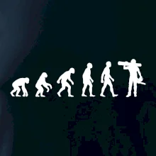 Evolúcia drevorubač - píla a kmeň Evolúcia drevorubač - píla a kmeň