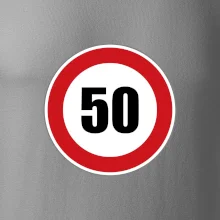 Dopravná značka - obmedzenie rýchlosti 50 Dopravná značka - obmedzenie rýchlosti 50