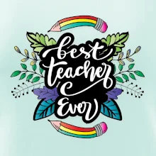 Farebné ceruzky best teacher ever