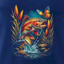 Obrázok pstruh a motýľ