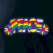 Peace nápis dúhový