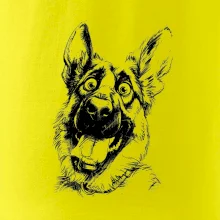 Čiernobiela karikatúra Nemecký ovčiak