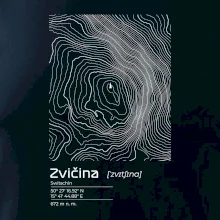 Zvičina - vrstevnice v obdĺžniku