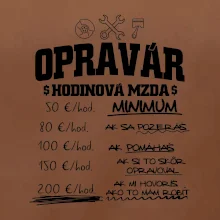 Hodinová mzda - opravár