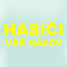 Hasiči - žltý nápis - váš názov zboru