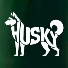 Husky nápis v tele