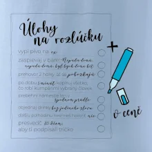 Tričko na rozlúčku s úlohami pre ženícha - lineárne