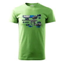 Technický výkres výstroja pre paintball