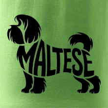 Maltézsky psík nápis v tele
