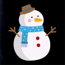 Snehuliak so šálom