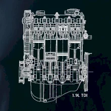 Motor Škoda/ VW 1.9L  TDI ze předu
