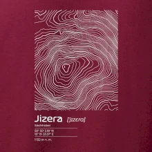 Jizera - vrstevnice v obdĺžniku