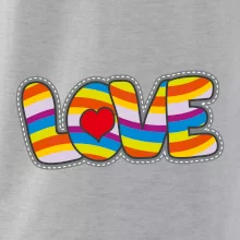 Love nápis dúhový