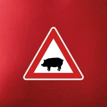 Dopravná značka - Pozor prasa domáca Dopravná značka - Pozor prasa domáca