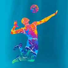 Volejbalista splash s loptou Volejbalista splash s loptou